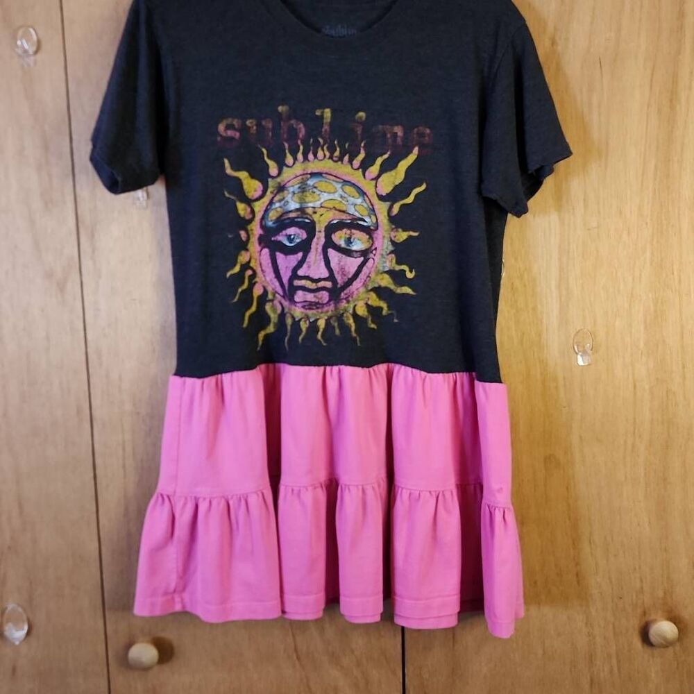 Sublime Graphic Tshirt Upcycled Tunic/Dress Size Small
